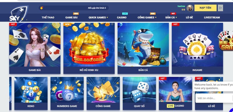 trò chơi tại sky88