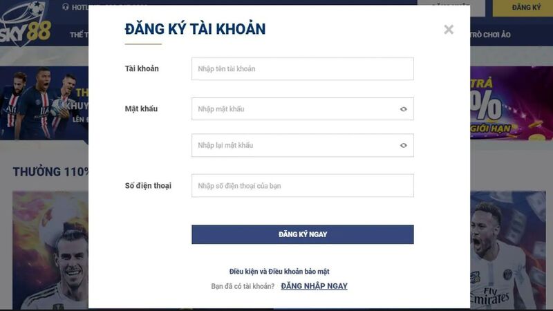 Đăng ký Sky88 qua máy tính