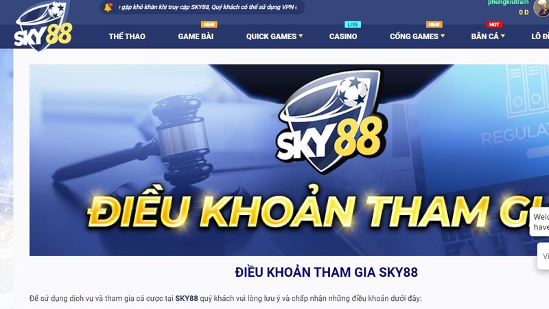 miễn trừ đối với nhà cái Sky88